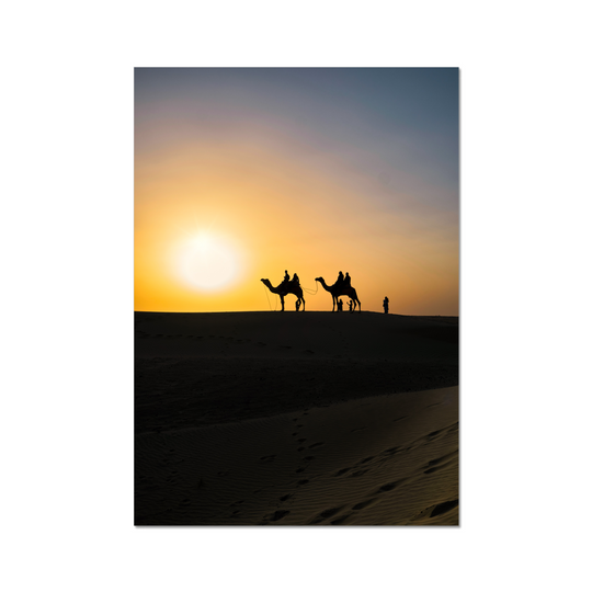 Stunning Sunset of Thar Desert in Jaisalmer Print