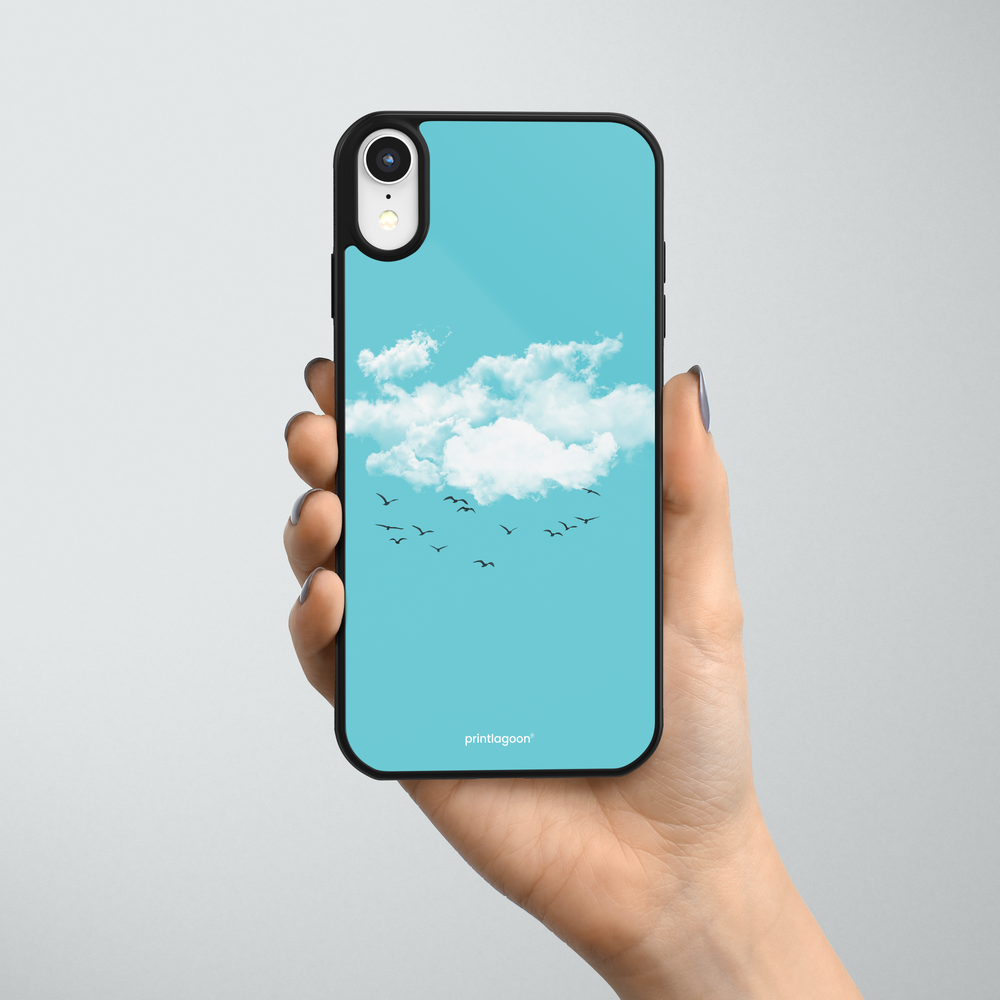 Birds and Sky Glass Phone Case