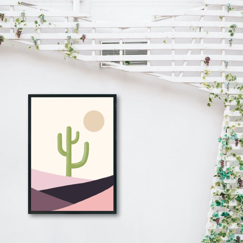 Cactus and Sun Print