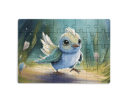 Cute Baby Bird Jigsaw Puzzle – Whimsical Watercolor Nature Puzzle for Kids &amp; Adults