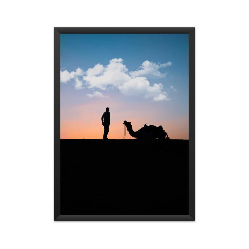 Silhouette of Camel Poster - printlagoon
