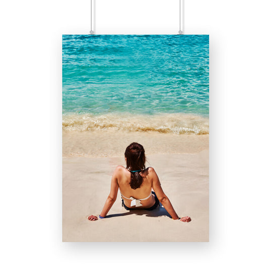 A Girl on The Beach Poster