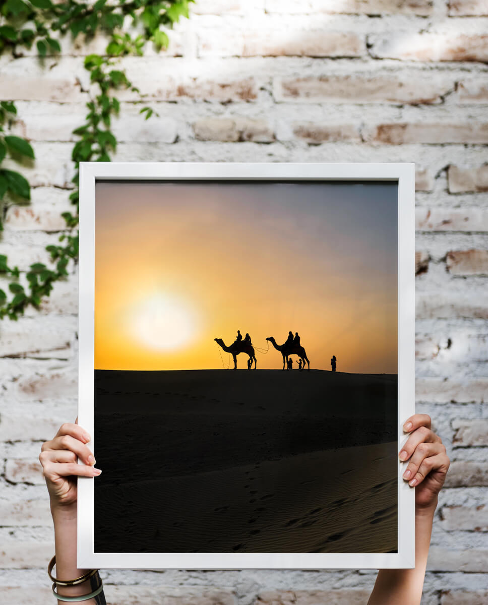 Stunning Sunset of Thar Desert in Jaisalmer Print