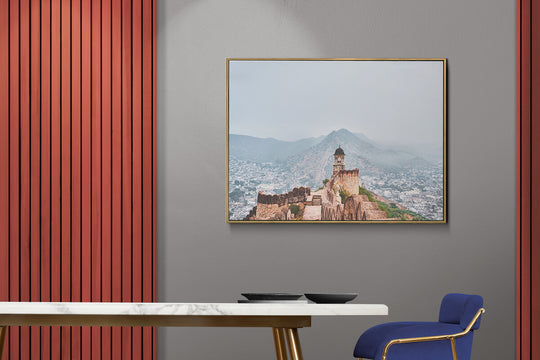 Scenic View Of Amber from Watch Tower of Jaipur Fine Art Print