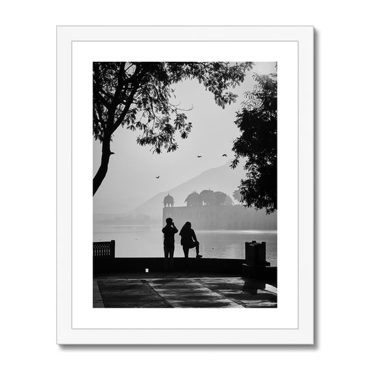 A Boy & Girl at Jalmahal Print