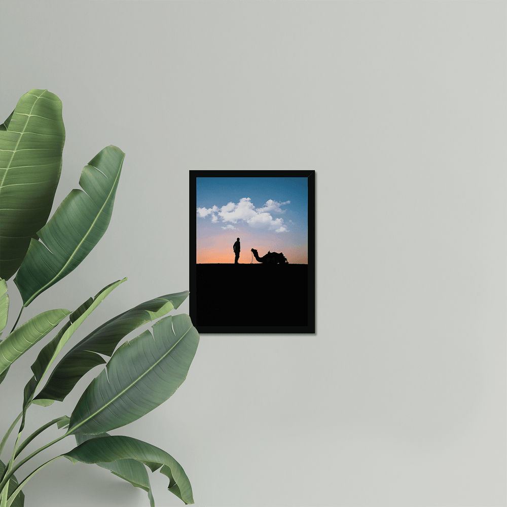 Silhouette of Camel Poster - printlagoon