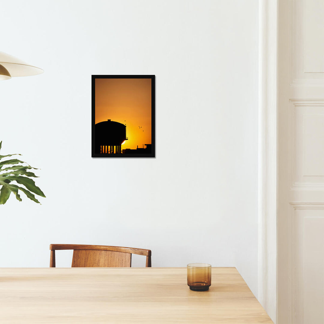 Sunset in Village Poster