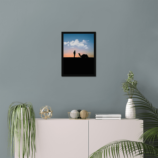 Silhouette of Camel Poster - printlagoon