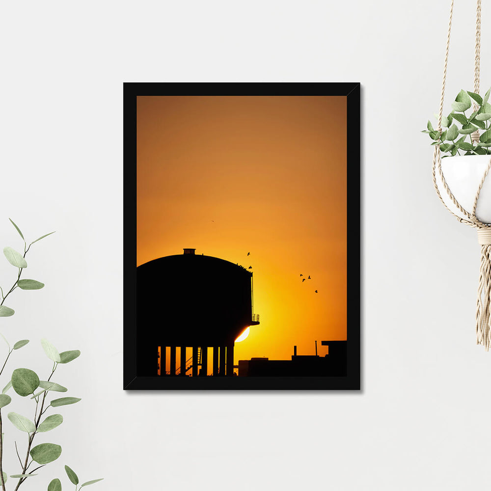 Sunset in Village Poster