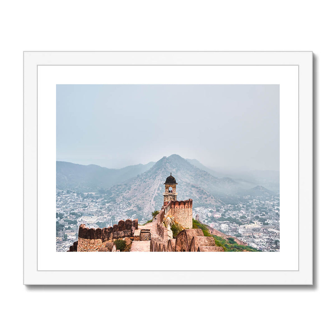 Scenic View Of Amber from Watch Tower of Jaipur Fine Art Print