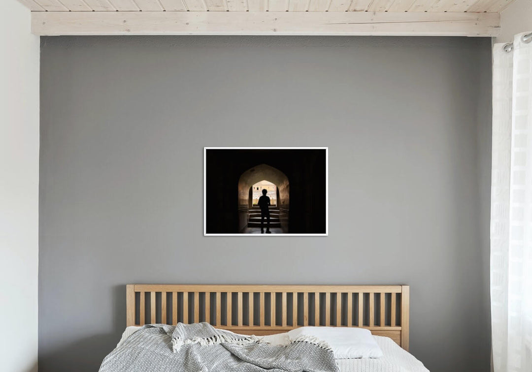 Silhouette of A Boy at Heritage Site Print